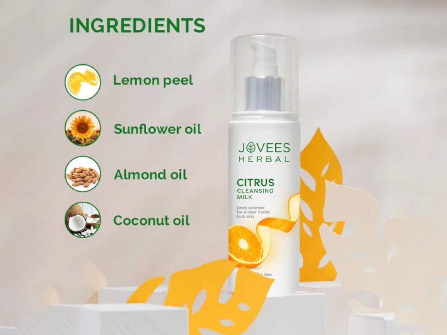 Jovees Herbal Citrus Cleansing Milk 100ml in Sri Lanka