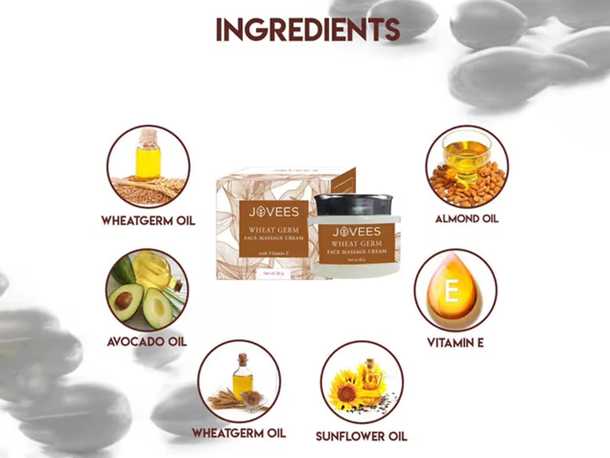 Jovees Herbal Wheat Germ Face Massage Cream 50g in Sri Lanka