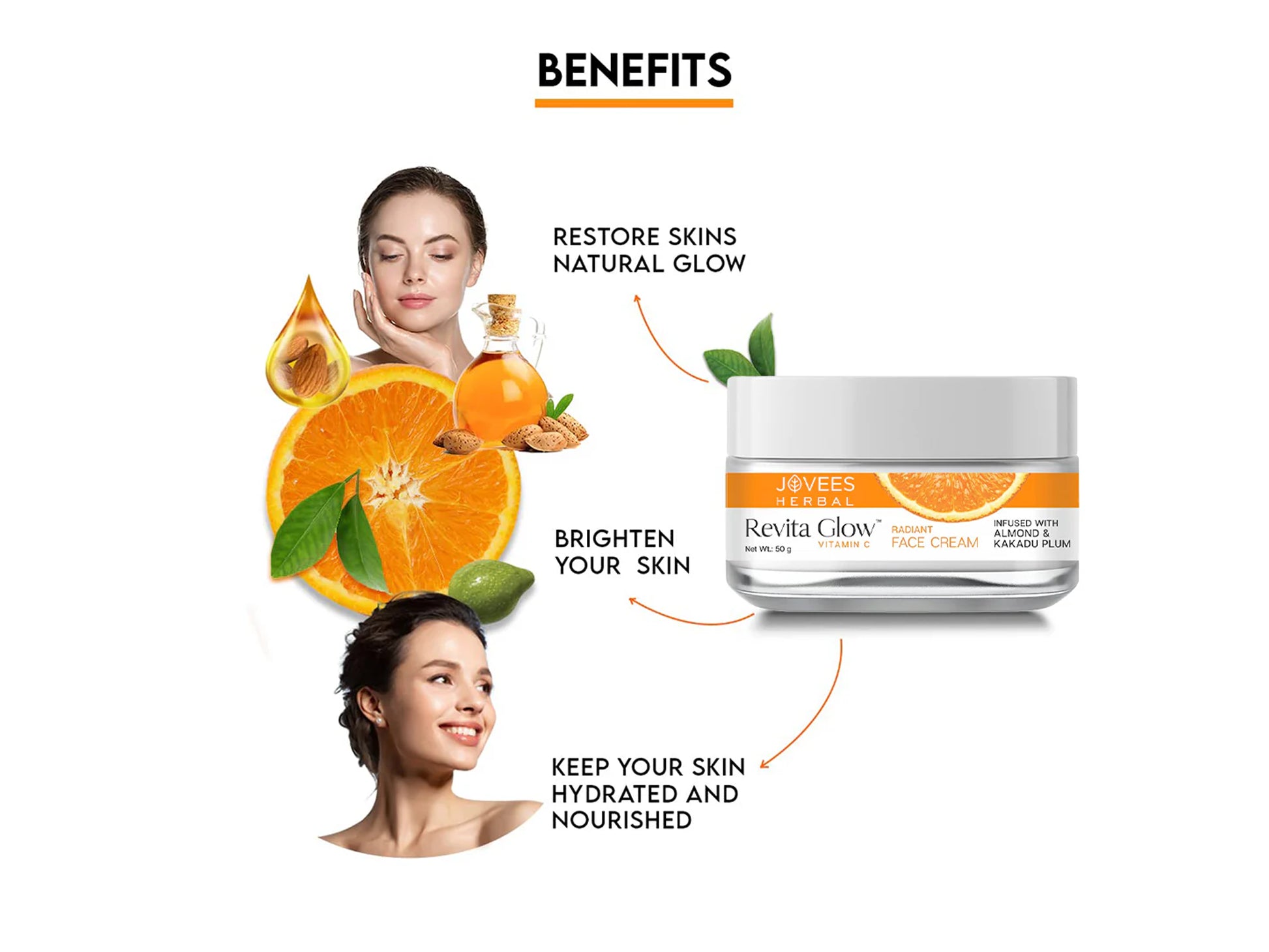 Jovees Herbal Revita Glow Vitamin C Radiant Face Cream 50g in Sri Lanka