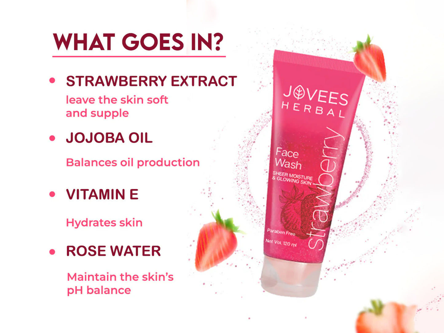Jovees Herbal Strawberry Face Wash 120ml in Sri Lanka