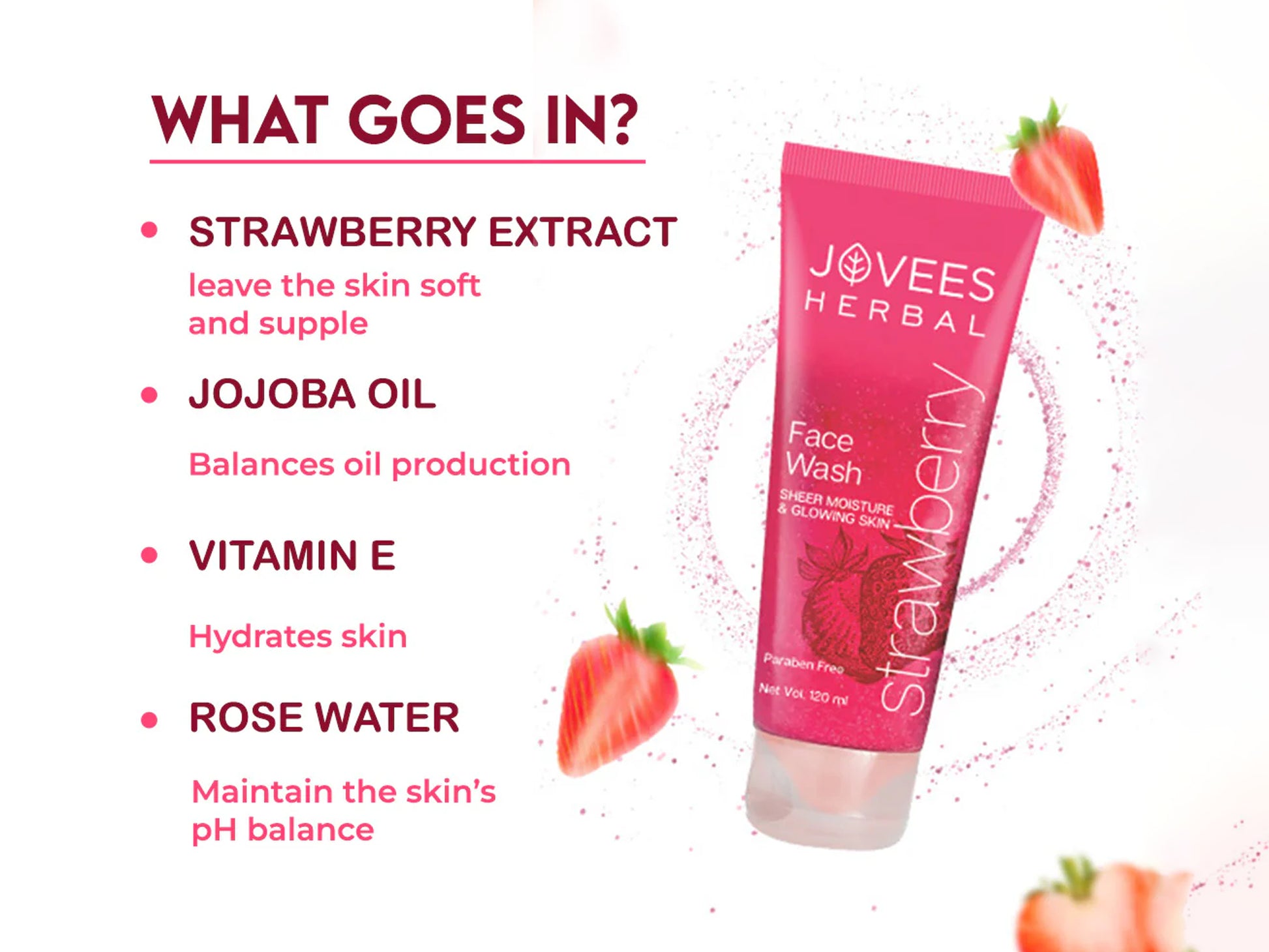 Jovees Herbal Strawberry Face Wash 120ml in Sri Lanka