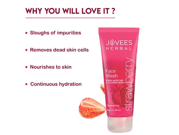 Jovees Herbal Strawberry Face Wash 120ml in Sri Lanka