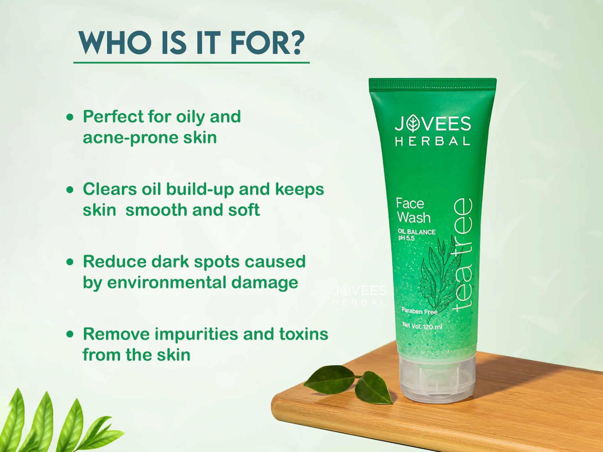 Jovees Herbal Tea Tree Oil Control Face Wash 120ml in Sri Lanka