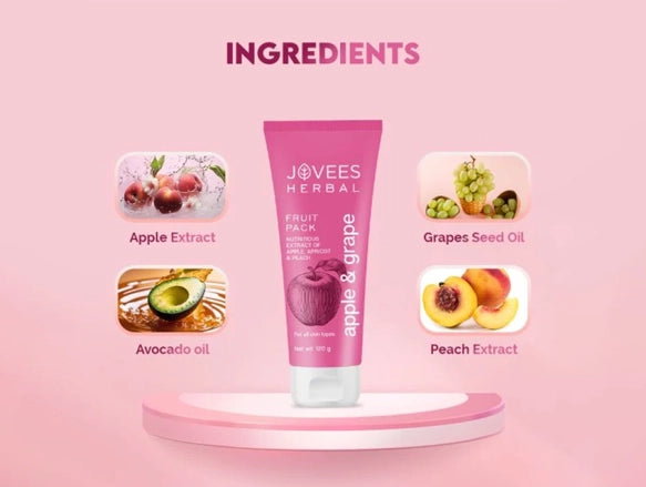 Jovees Herbal Apple and Grape Fruit Pack 120g