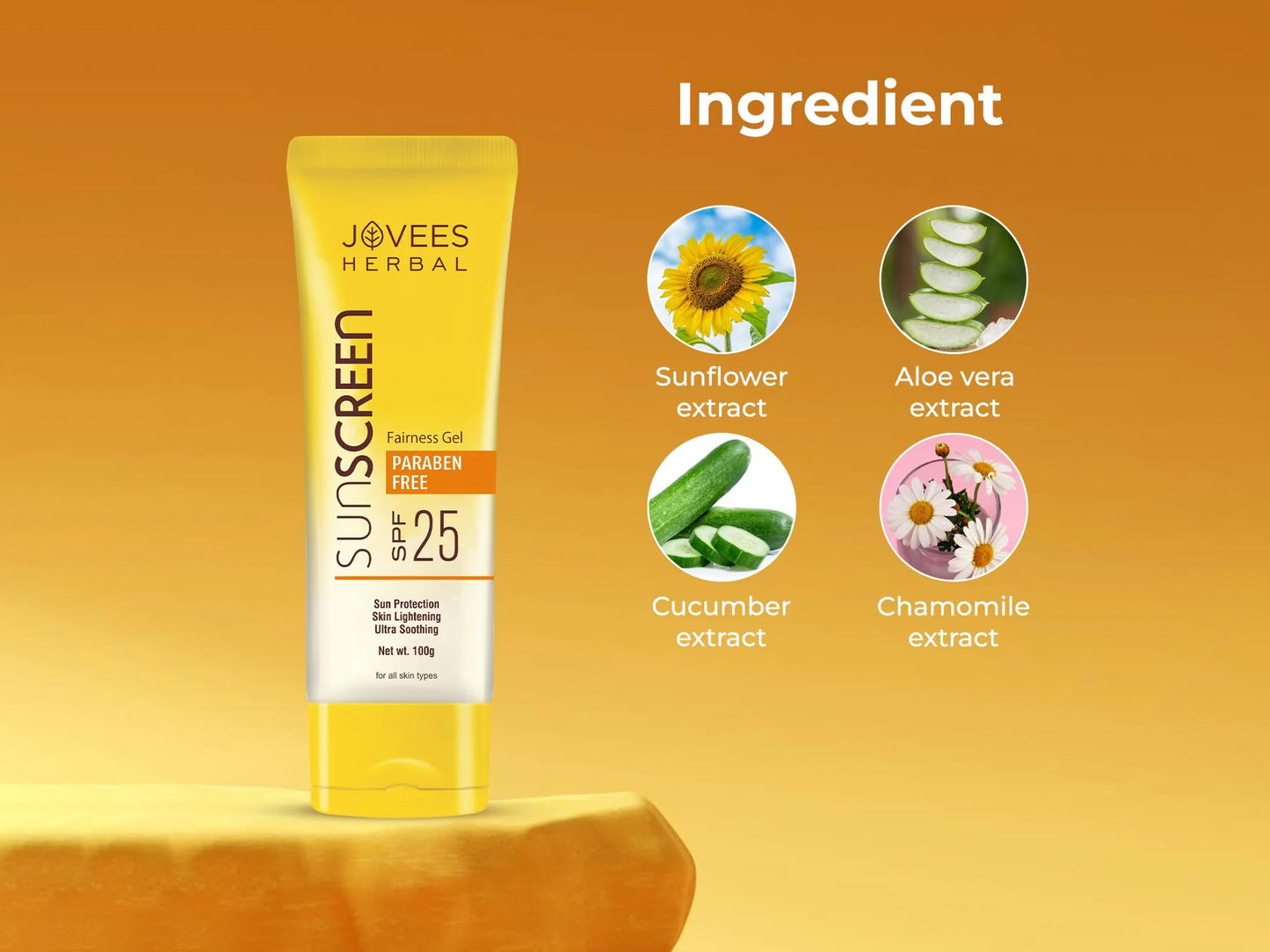 Jovees Herbal Sunscreen Fairness Gel SPF 25 50g in Sri Lanka