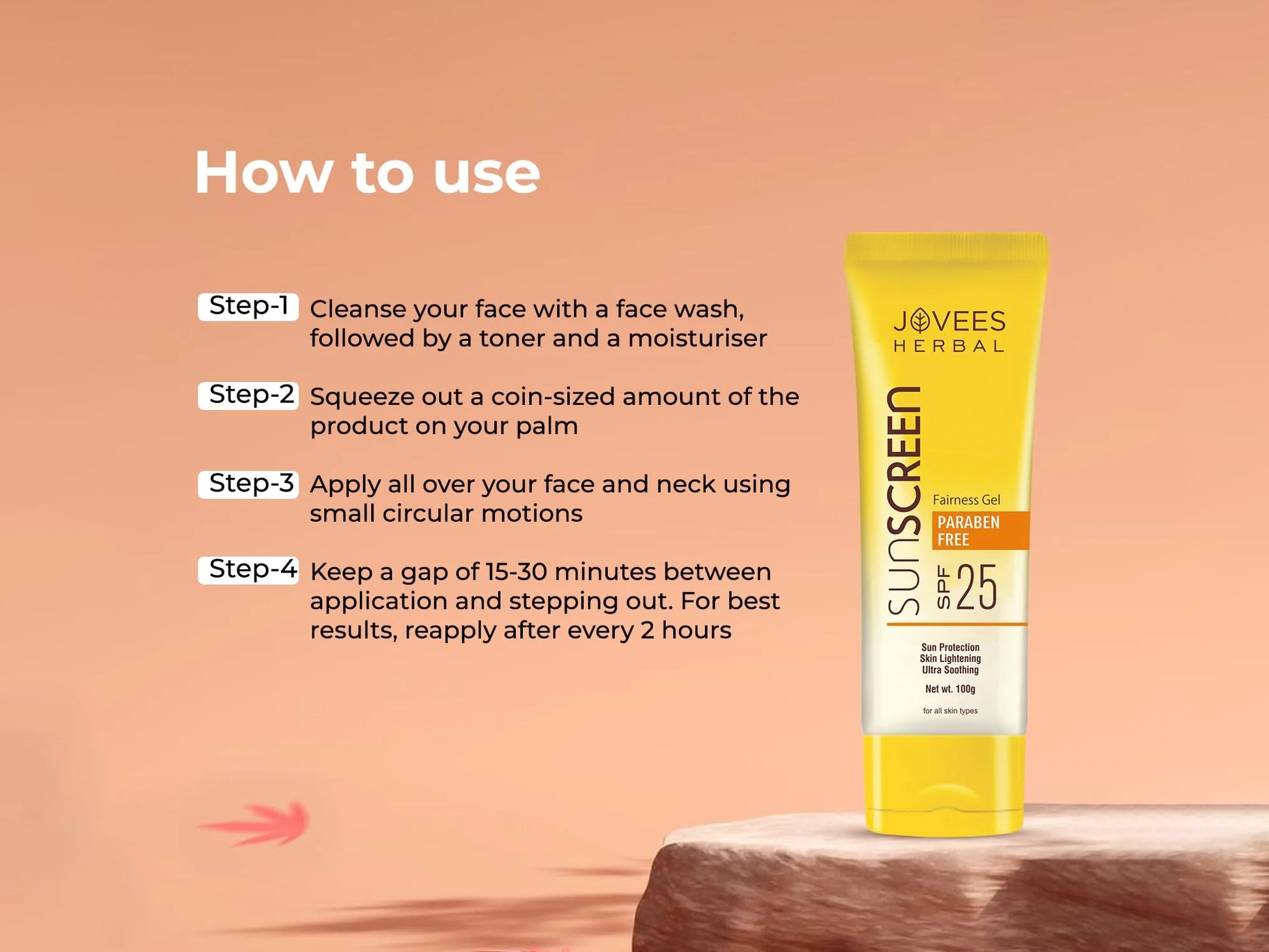 Jovees Herbal Sunscreen Fairness Gel SPF 25 50g in Sri Lanka