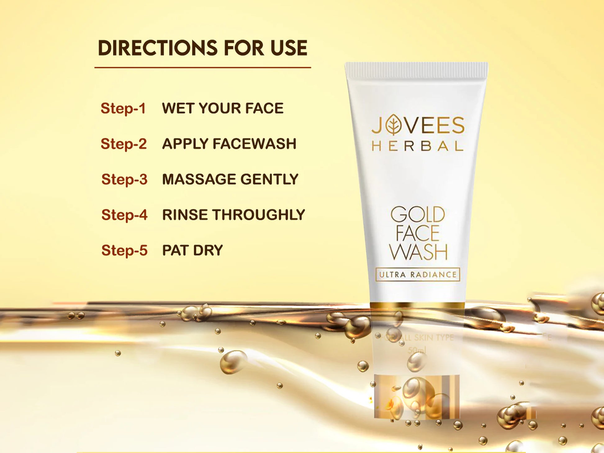 Jovees Herbal Ultra Radiance Gold Face Wash 100ml in Sri Lanka