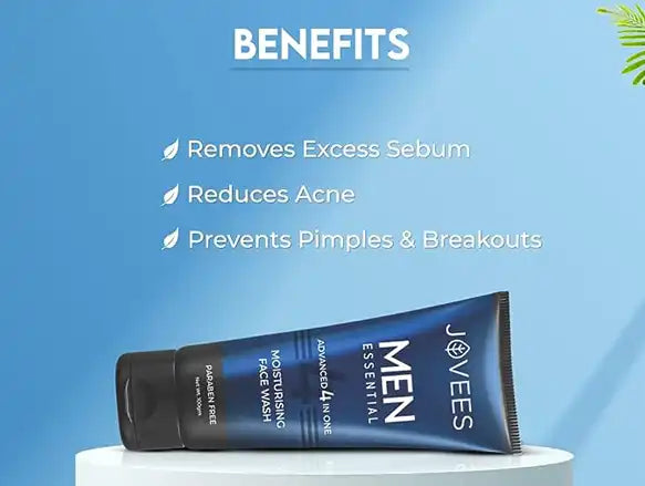 Jovees Mens Essential Advanced 4-in-1 Moisturizing Face Wash 100ml