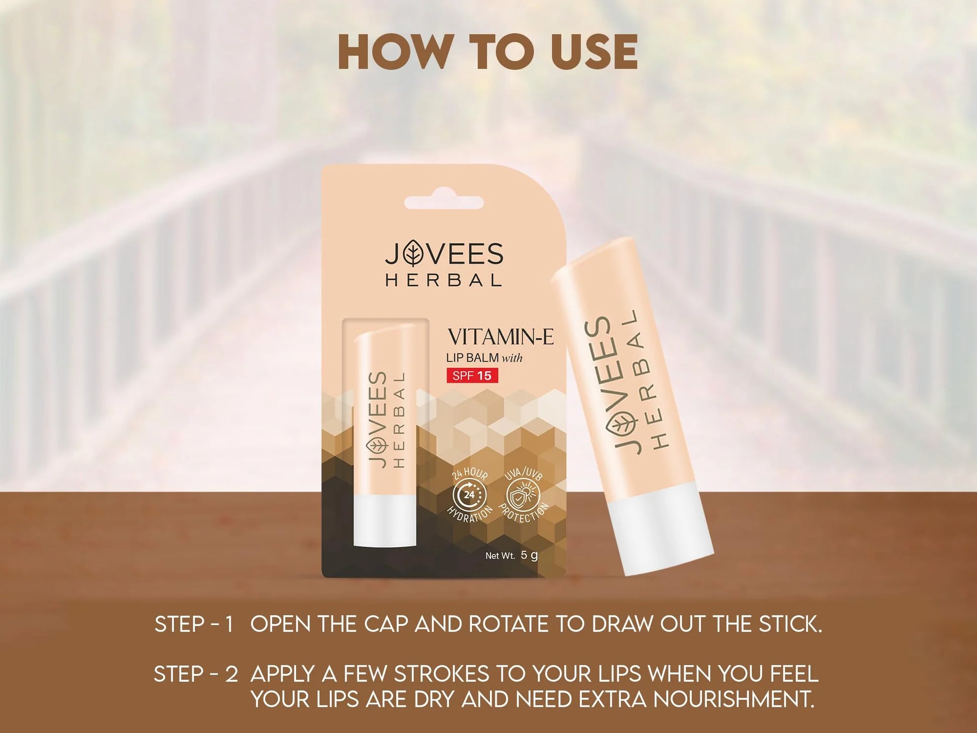 Jovees Herbal Vitamin E Lip Balm SPF 15 5g in Sri Lanka