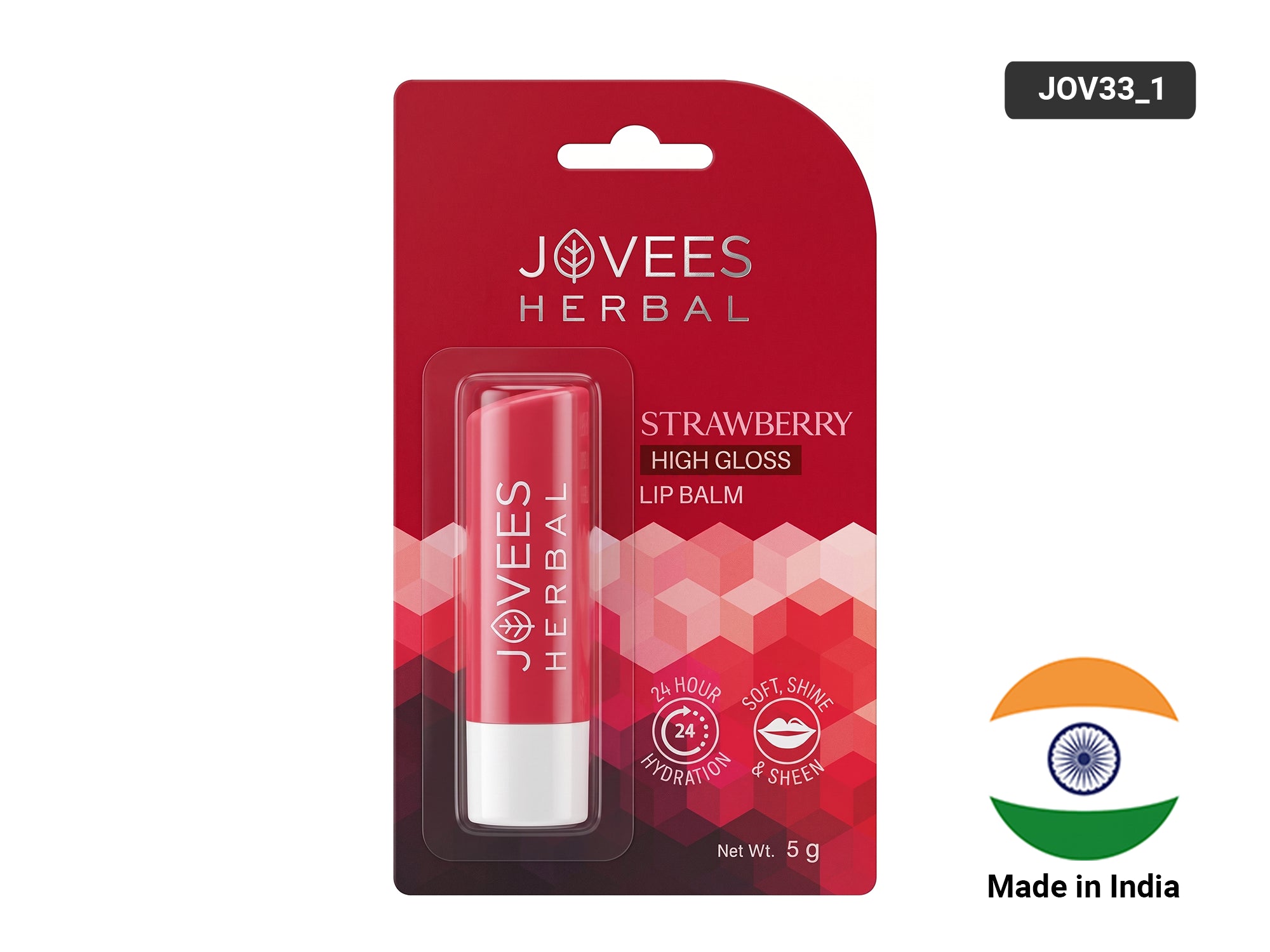 Jovees Strawberry High Gloss Lip Balm 5g
