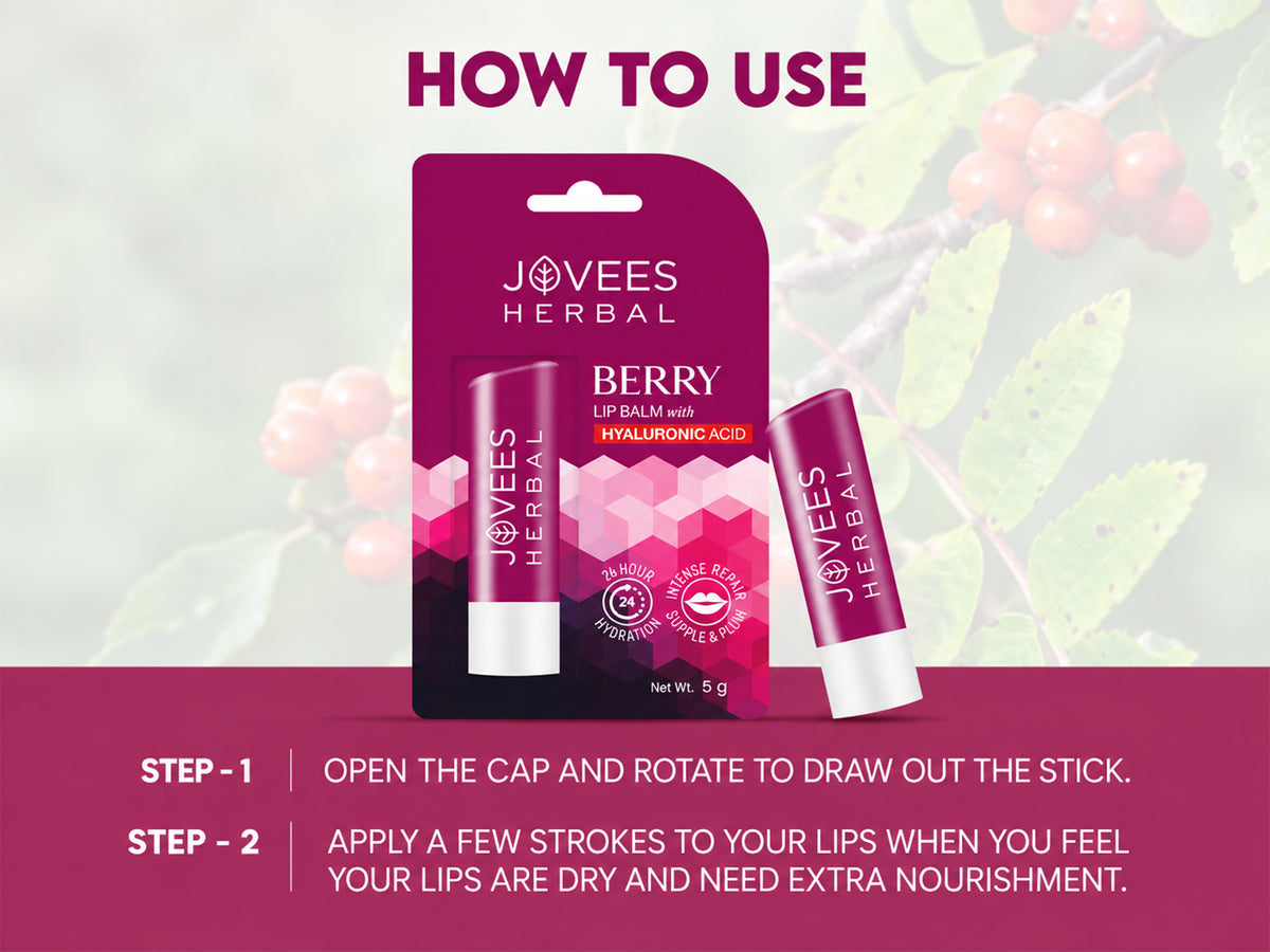 Jovees Berry Lip Balm with Hyaluronic Acid 5g in Sri Lanka