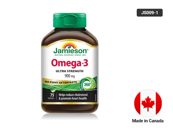 Jamieson Omega-3 Ultra Strength 900mg No Fishy Aftertaste 75 Softgels in Sri Lanka