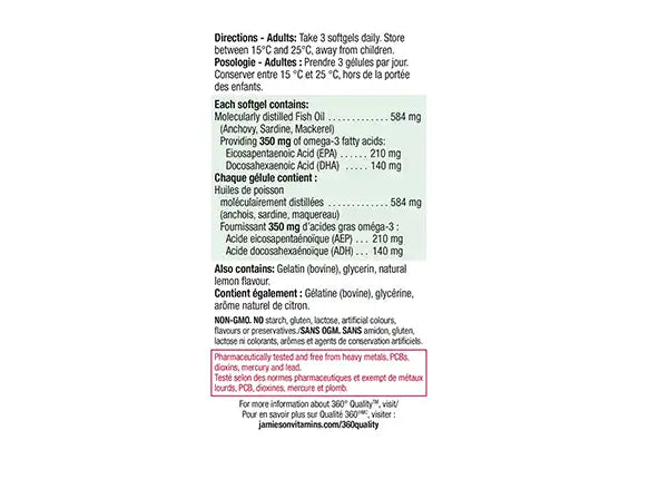 Jamieson Extra Strength Omega-3 Mini, 200 softgels in Sri Lanka