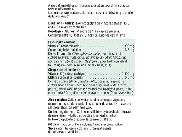 Jamieson Timed Release Vitamin C 1000mg 100 Caplets - CANADA in Sri Lanka