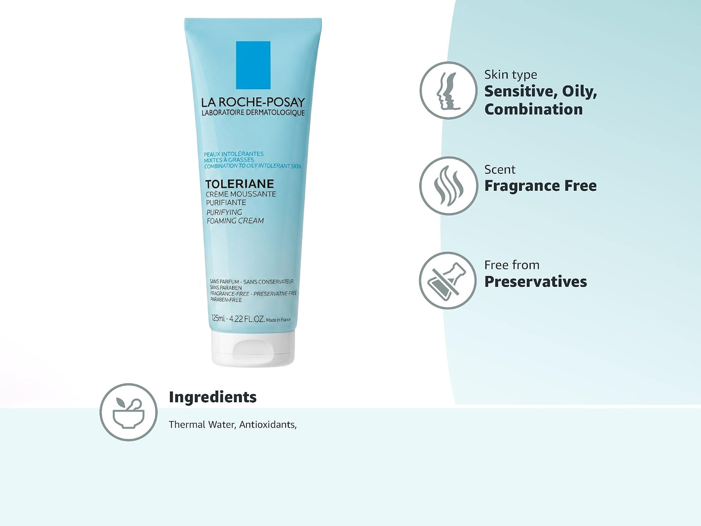 La Roche Posay Toleriane Purifying Foaming Cream Cleanser 125ml