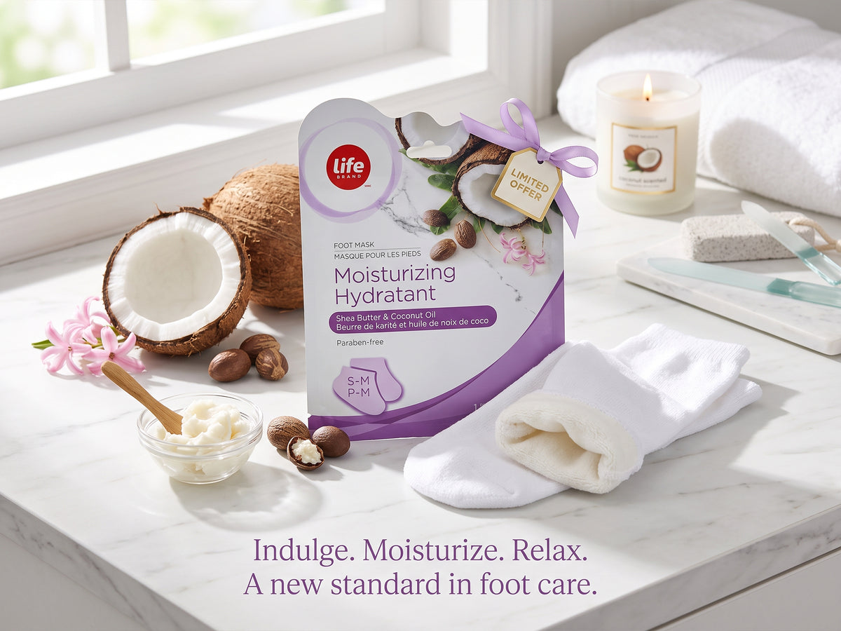 Life Brand Moisturizing Foot Masks Shea Butter Coconut Oil in Sri Lanka