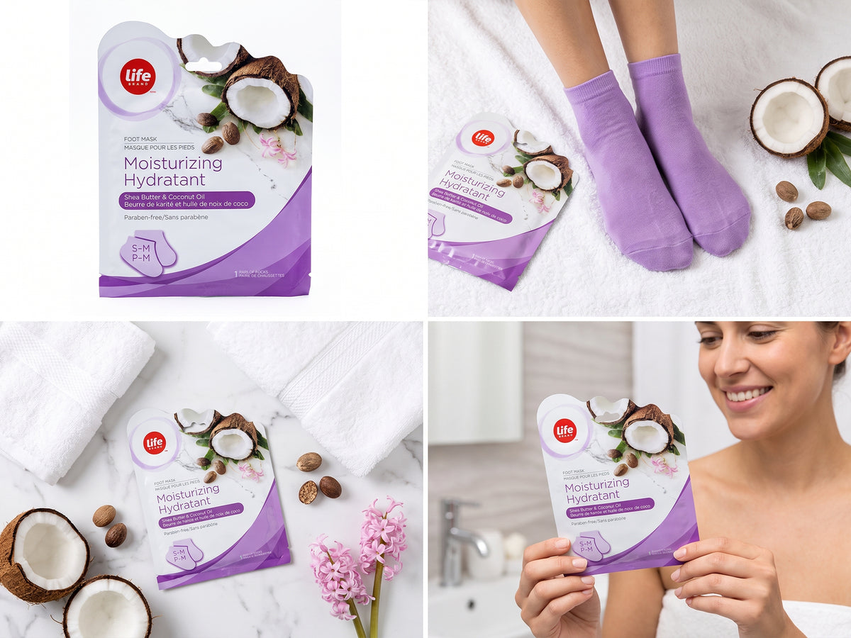Life Brand Moisturizing Foot Masks Shea Butter Coconut Oil in Sri Lanka