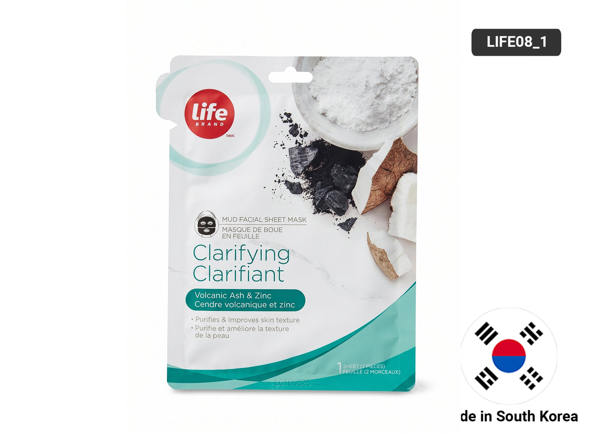 Life Brand Clarifying Mud Facial Sheet Mask with Volcanic Ash and Zinc in Sri Lanka