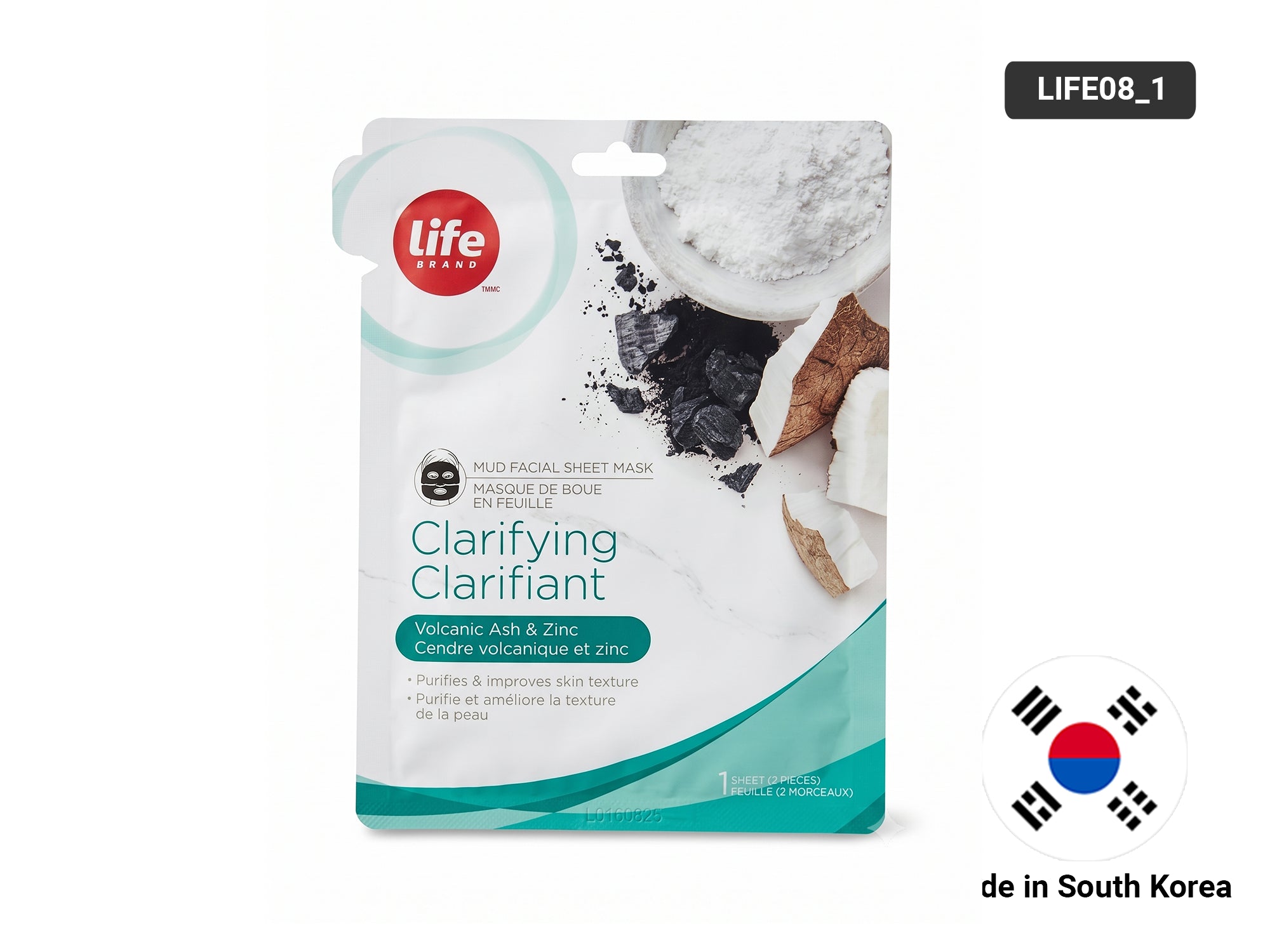 Life Brand Clarifying Mud Facial Sheet Mask with Volcanic Ash and Zinc in Sri Lanka