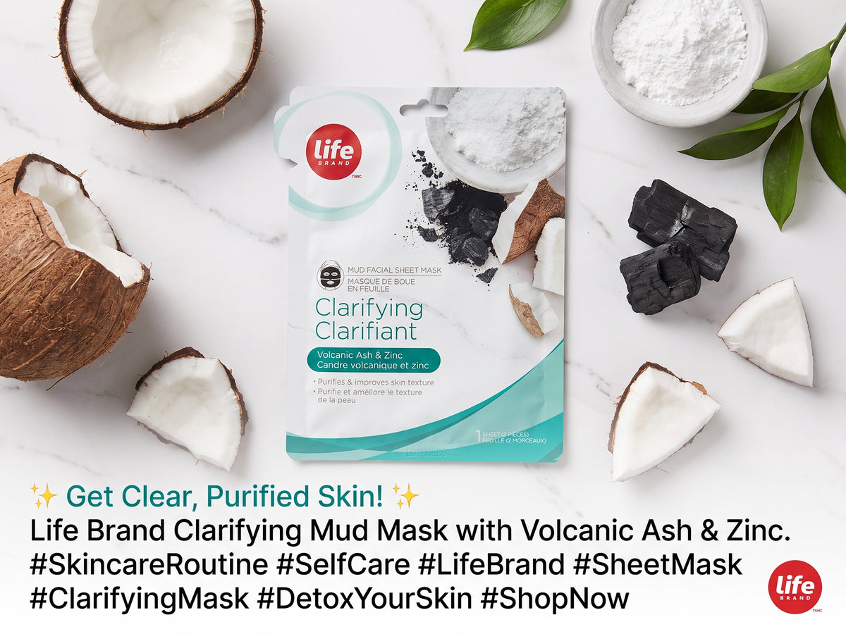 Life Brand Clarifying Mud Facial Sheet Mask with Volcanic Ash and Zinc in Sri Lanka