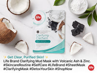 Life Brand Clarifying Mud Facial Sheet Mask with Volcanic Ash and Zinc in Sri Lanka