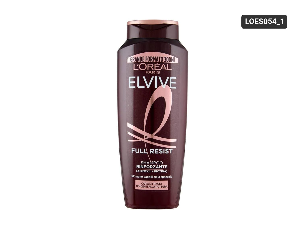 Loreal Elvive Full Resist Shampoo 400ml with Aminexil for weak, fragile hair - front view