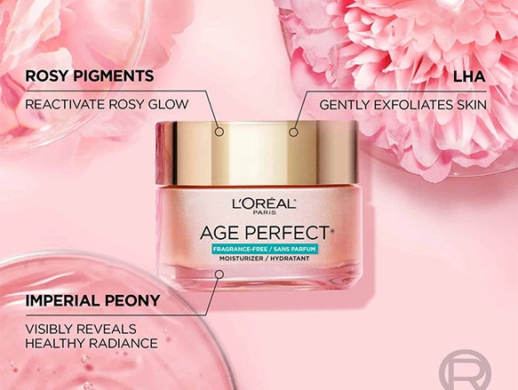 Loreal Age Perfect Rosy Tone Moisturizer Fragrance Free 50ml in Sri Lanka