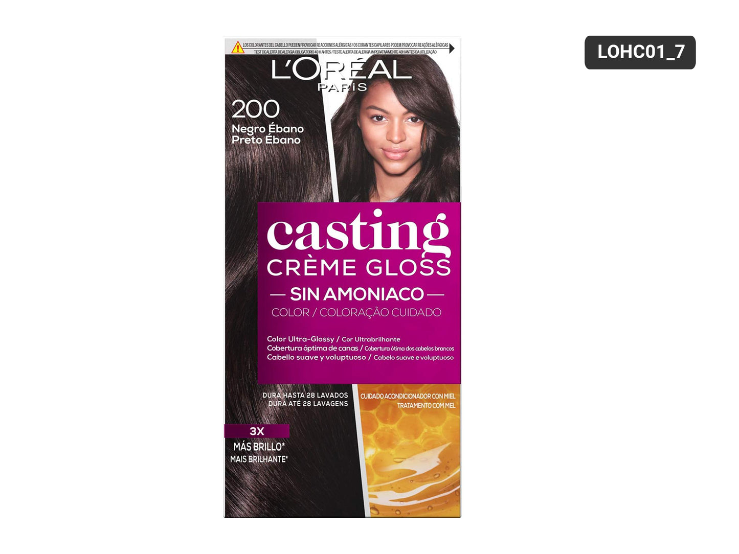 Loreal Casting Cream Gloss Hair Color Deep Black 200