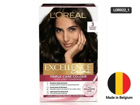 Loreal Excellence Creme Darkest Brown 3 Hair Dye