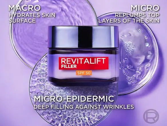 Loreal Revitalift SPF 50 Hyaluron Anti Wrinkle Treatment 50ml