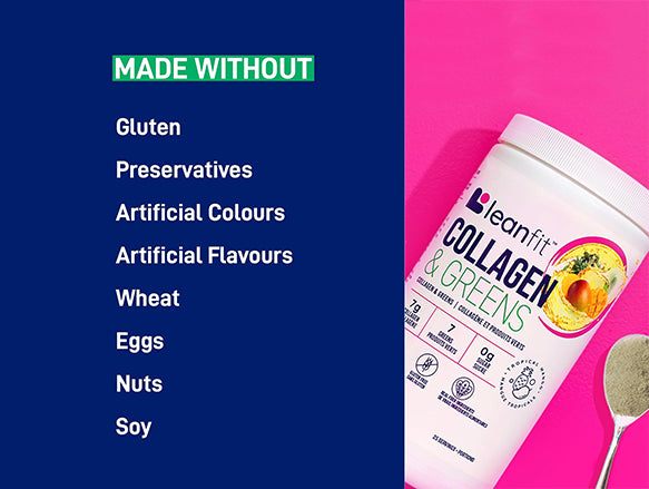 Leanfit Collagen & Greens Tropical Mango Flavor 257g - CANADA in Sri Lanka