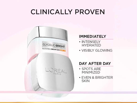 Loreal Glycolic Bright Glowing Day Cream SPF17 50ml - INDONESIA in Sri Lanka
