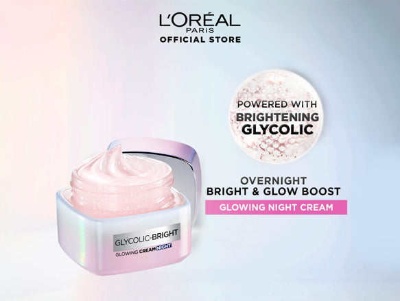 Loreal Glycolic Bright Glowing Night Cream 50ml - INDONESIA in Sri Lanka