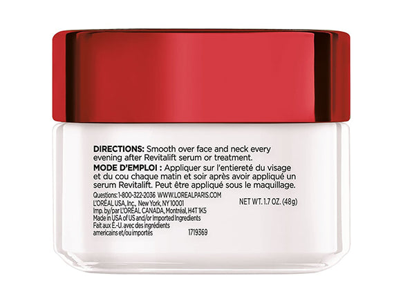 Loreal Revitalift Anti Wrinkle Firming Night Moisturizer 48g - CANADA in Sri Lanka