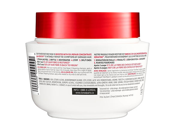 Loreal Total Repair 5 Power Restore Hair Mask 300ml - CANADA in Sri Lanka