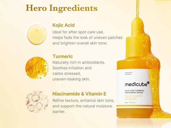 Medicube Kojic Acid Turmeric Niacinamide Serum 30ml