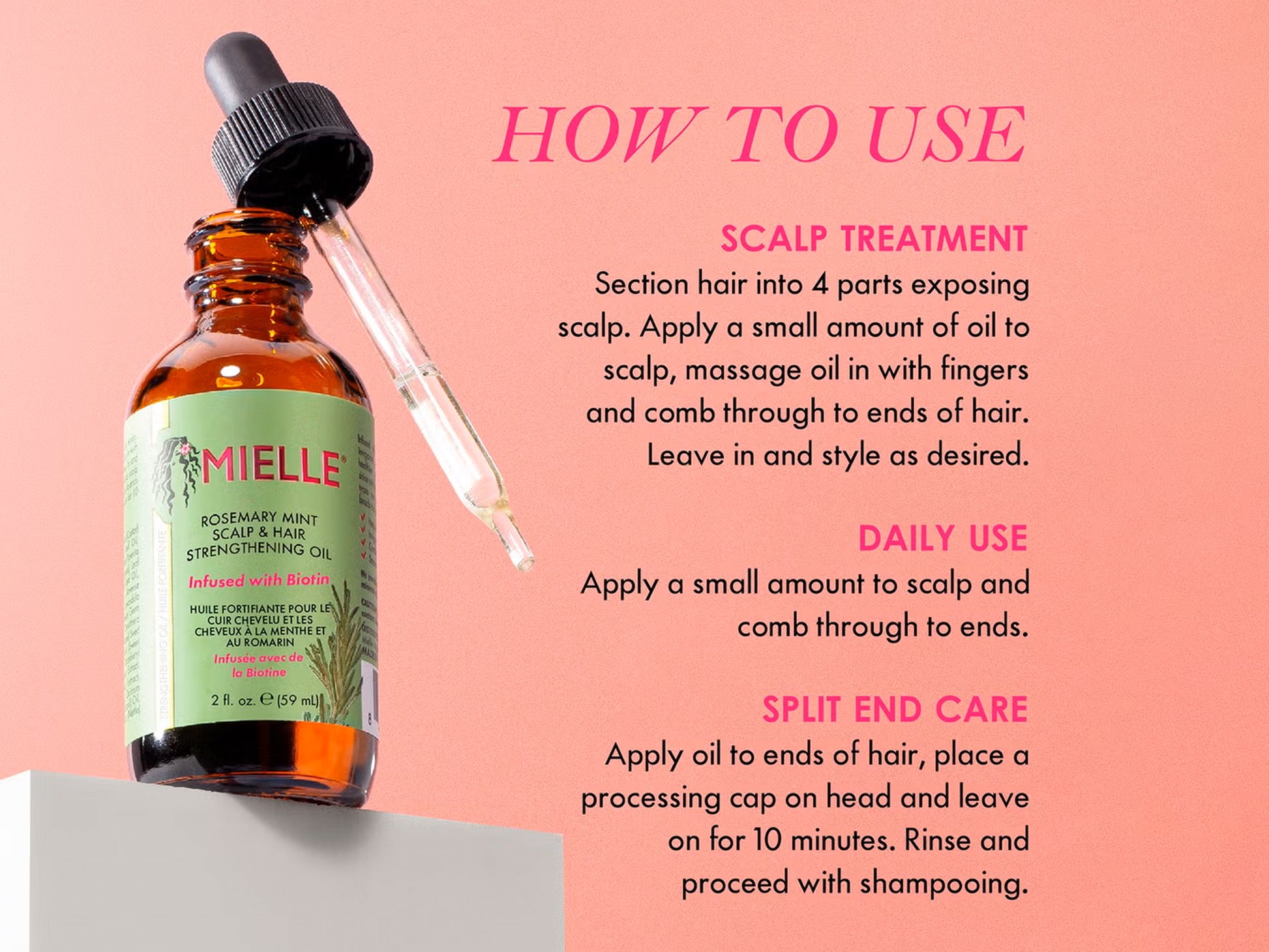 Mielle Rosemary Mint Scalp and Hair Strengthening Oil 59ml