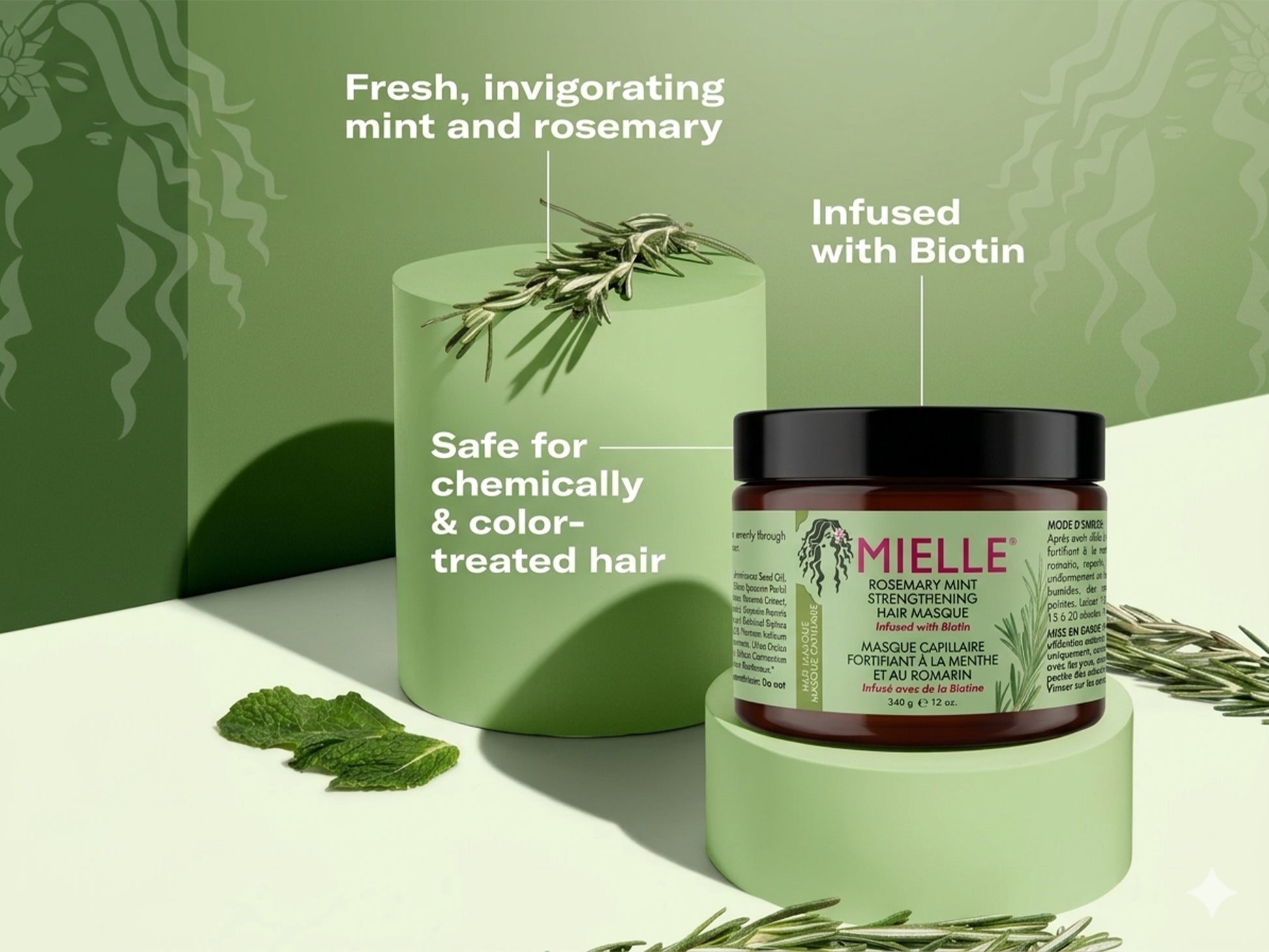 Mielle Rosemary Mint Strengthening Hair Masque 340g