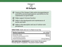 Nature’s Bounty Omega-3 + Vitamin D3 Fish Oil 1200mg 90 Softgels in Sri Lanka