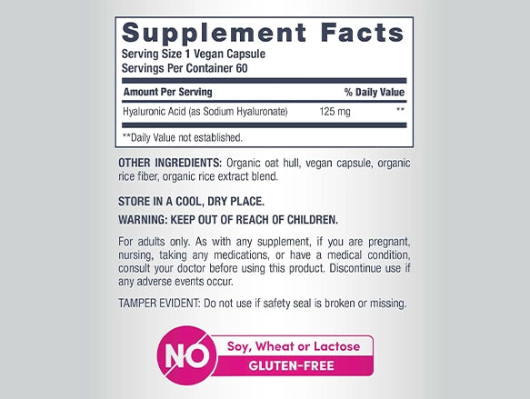 Neocell Hyaluronic Acid 125mg Daily Hydration 60 Vegan Capsules in Sri Lanka