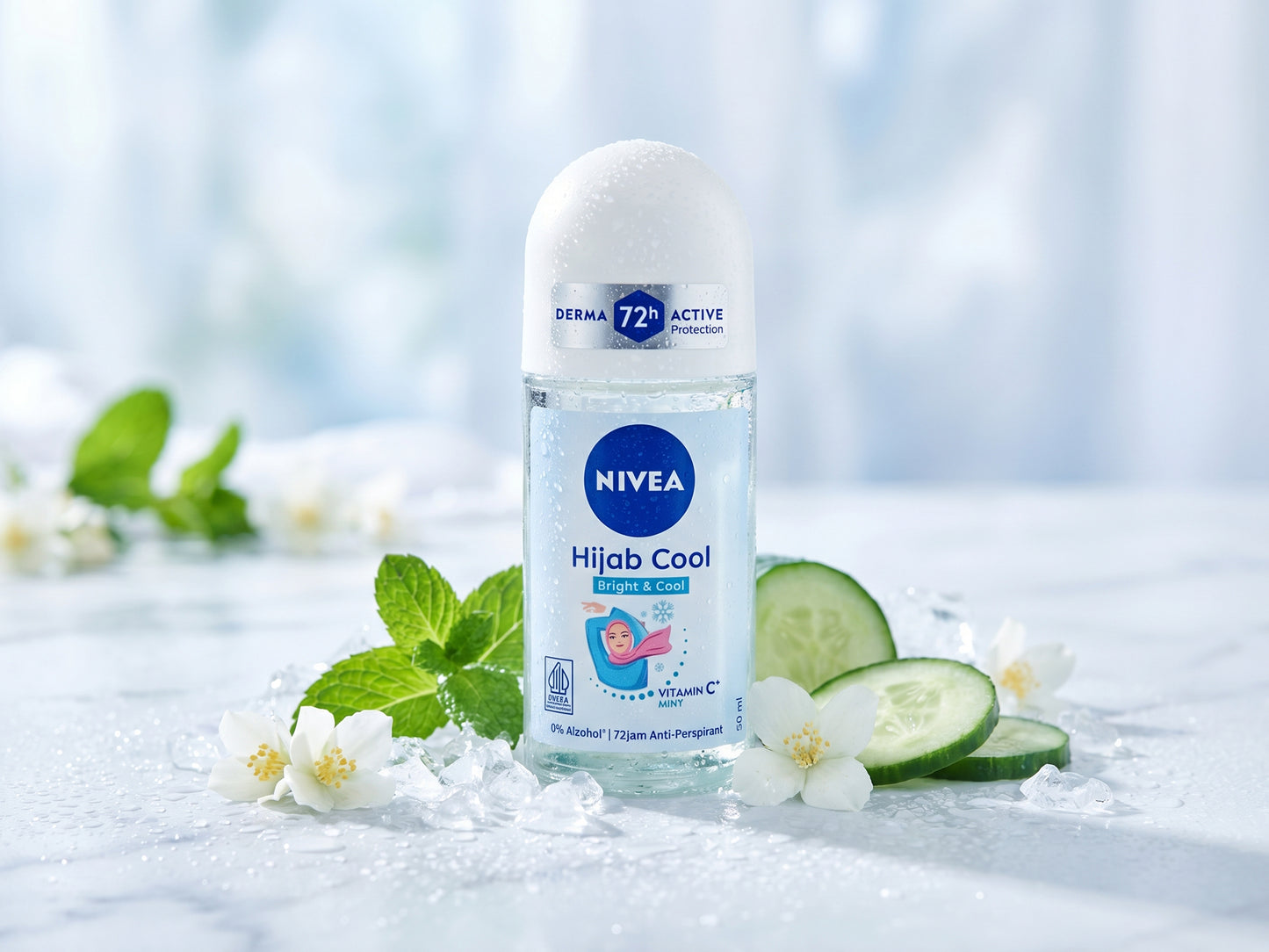 Nivea Brightening Hijab Cool Deodorant Roll On 50ml in Sri Lanka