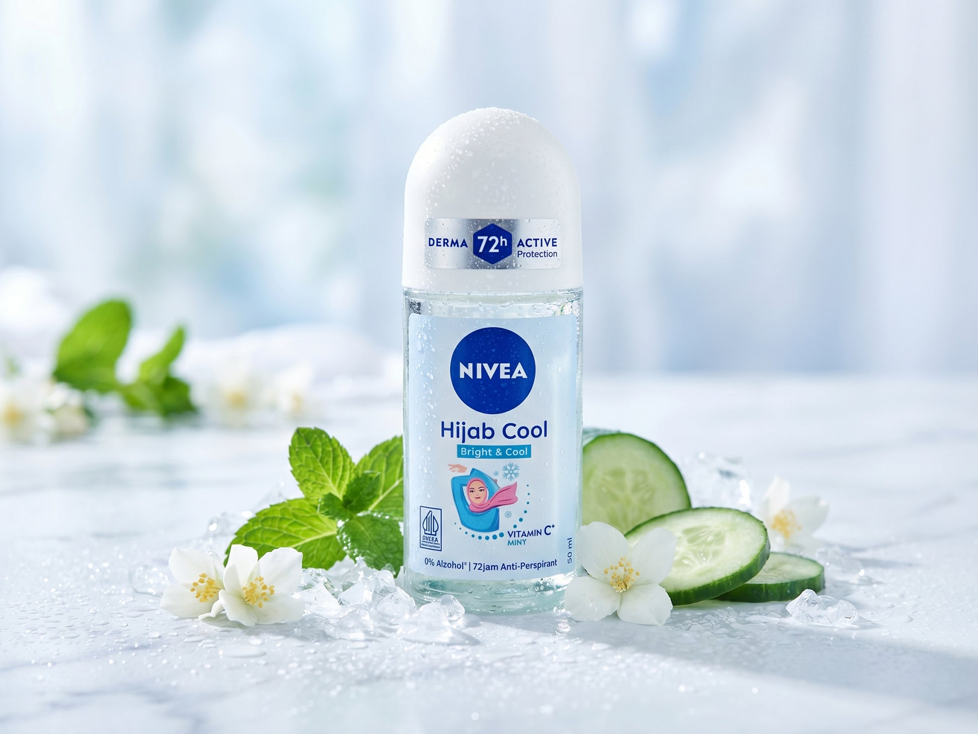 Nivea Brightening Hijab Cool Deodorant Roll On 50ml in Sri Lanka