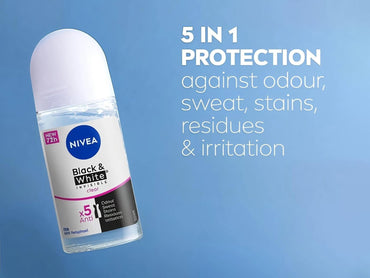 Nivea Black & White Invisible Clear Roll On Deodorant 50ml
