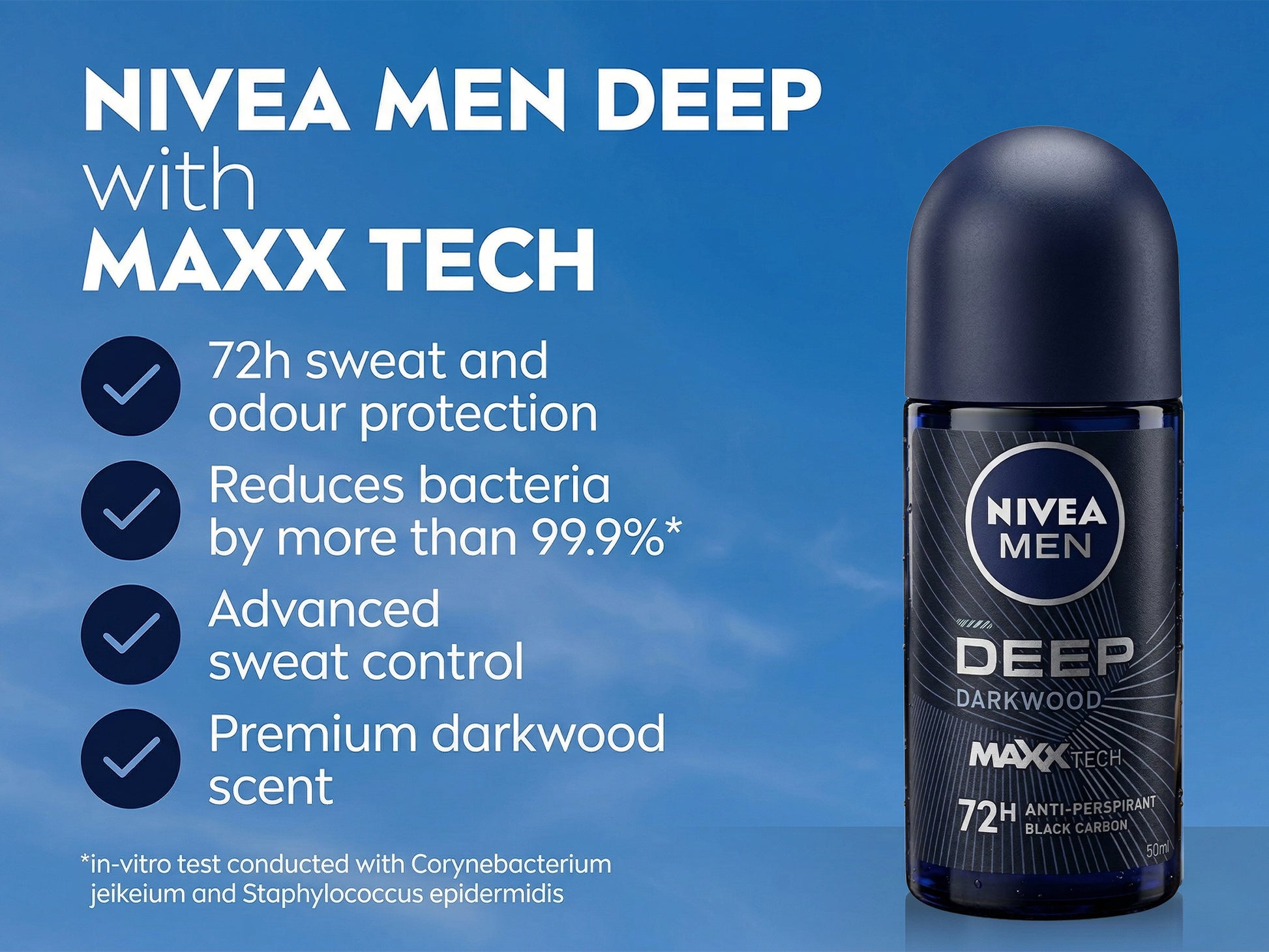 Nivea Men Deep Segar and Kering Deodorant 50ml in Sri Lanka