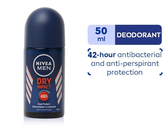 Nivea Men Dry Impact AntiPerspirant Deodorant Roll On 50ml