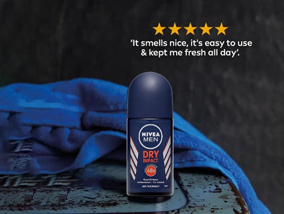 Nivea Men Dry Impact AntiPerspirant Deodorant Roll On 50ml