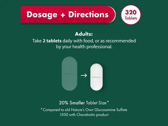 Natures Own Glucosamine Sulfate with Chondroitin 320 Tablets