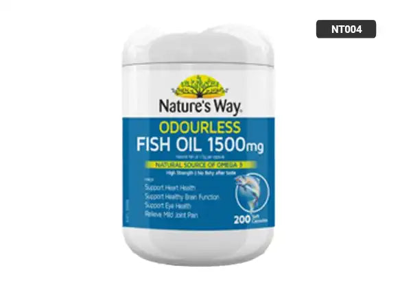 Natures Way Odourless Fish Oil 1500mg 200 Capsules in Sri Lanka