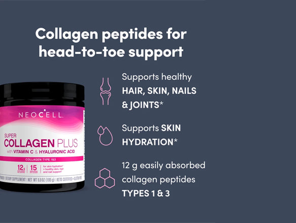 Neocell Super Collagen Plus with Vitamin C & Hyaluronic Acid 195g n Sri Lanka