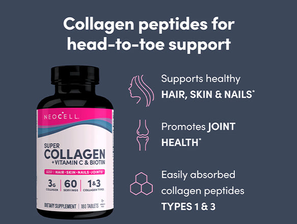 Neocell Super Collagen Vitamin C & Biotin (USA) 180 Tablets in Sri Lanka